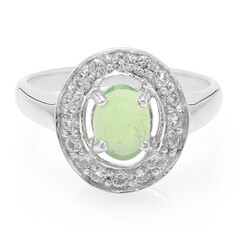 Zilveren ring met een keizerlijk chrysopraas