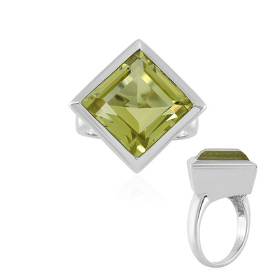 Zilveren ring met een Limoen Kwarts (MONOSONO COLLECTION)