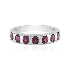 Zilveren ring met rhodolieten