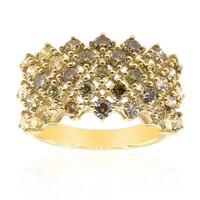 Gouden ring met SI2 Fancy Diamanten (CIRARI)