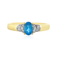 Zilveren ring met een neon blauwe apatiet