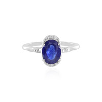 Zilveren ring met een Madagaskar Blauwe Saffier