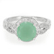 Zilveren ring met een groene chalcedoon