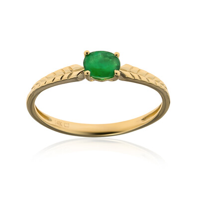 Gouden ring met een Zambia-smaragd (CIRARI)