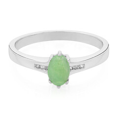 Zilveren ring met een keizerlijk chrysopraas