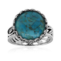 Zilveren ring met een Blauwe Kingman Mohave Turkoois (Art of Nature)