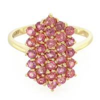 Gouden ring met Onverhitte Padparadscha Saffieren (AMAYANI)