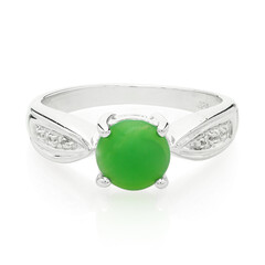 Zilveren ring met een keizerlijk chrysopraas