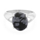 Zilveren ring met een sneeuwvlokken obsidiaan