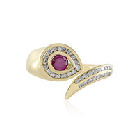 Gouden ring met een SI2 Roze Diamant (de Melo)