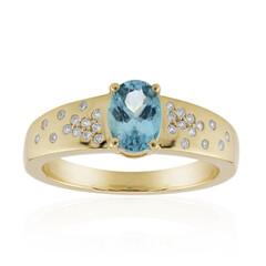 Gouden ring met een Teal Toermalijn (Mark Kaufman)