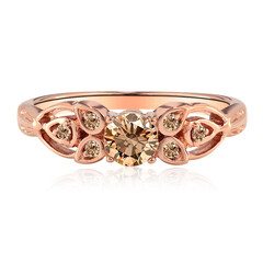 Gouden ring met een VS1 Argyle-Rose de France-Diamant