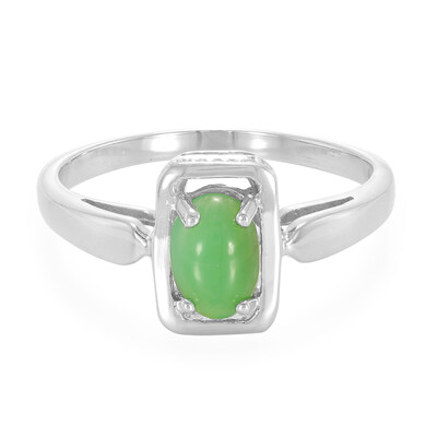 Zilveren ring met een keizerlijk chrysopraas