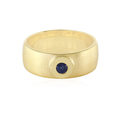 Zilveren ring met een Madagaskar Blauwe Saffier (MONOSONO COLLECTION)