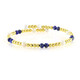 Stalen armband met lapis lazulistenen (Riya)