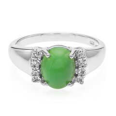 Zilveren ring met een keizerlijk chrysopraas