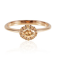 Gouden ring met een VS1 Argyle-Rose de France-Diamant