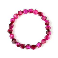 Armband met Roze Tijgerogen