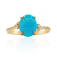 Gouden ring met een Sleeping Beauty Turkoois (Smithsonian)