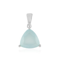 Zilveren hanger met een Aqua Chalcedoon