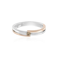 Zilveren ring met een I2 Champagne Diamant