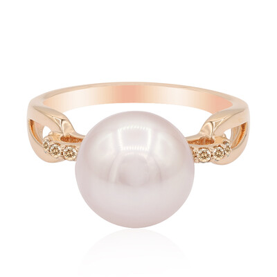 Gouden ring met een Royal Pink Ming Parel (TPC)