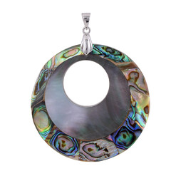 Zilveren hanger met een Abalone schelp