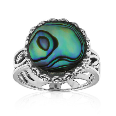 Zilveren ring met een Abalone schelp (Art of Nature)