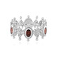 Zilveren ring met Indische Granaten (Dallas Prince Designs)