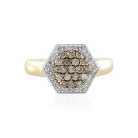 Zilveren ring met I2 Bruine Diamanten