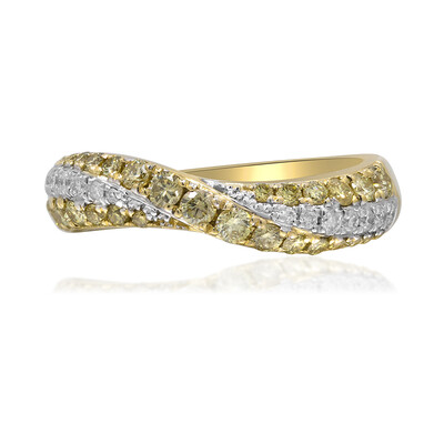 Gouden ring met gele SI1 diamanten (CIRARI)