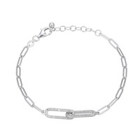 Zilveren armband met I3 (I) Diamanten