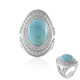 Zilveren ring met een larimar (Dallas Prince Designs)