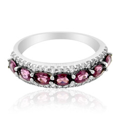 Zilveren ring met rhodolieten