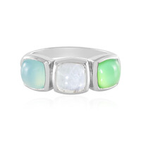 Zilveren ring met een Aqua Chalcedoon (KM by Juwelo)