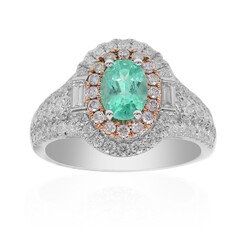 Gouden ring met een Paraiba toermalijn (CIRARI)