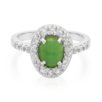 Zilveren ring met een keizerlijk chrysopraas