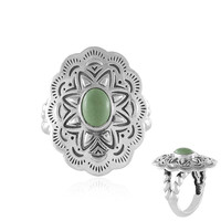 Zilveren ring met een Groene Turqoois (Desert Chic)