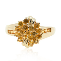 Gouden ring met oranje saffieren