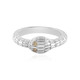 Zilveren ring met I3 Champagne Diamanten