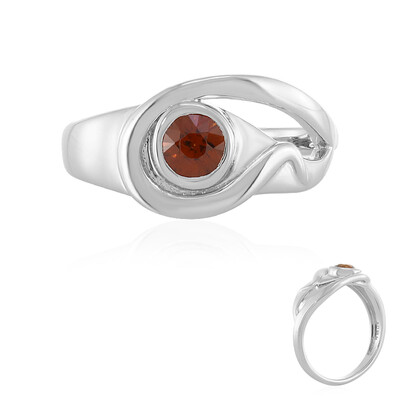 Zilveren ring met een Cognac Zirkoon