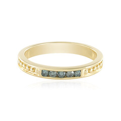 Zilveren ring met I2 Blauwe Diamanten