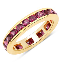 Zilveren ring met rhodolieten