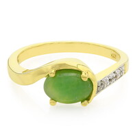 Zilveren ring met een keizerlijk chrysopraas