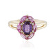 Gouden ring met een Onverhitte Purper Saffier