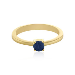 Zilveren ring met een blauwe saffier