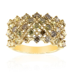 Gouden ring met SI2 Fancy Diamanten (CIRARI)