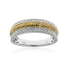 Gouden ring met SI2 Fancy Diamanten (CIRARI)