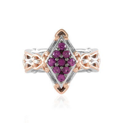 Zilveren ring met rhodolieten (Gems en Vogue)