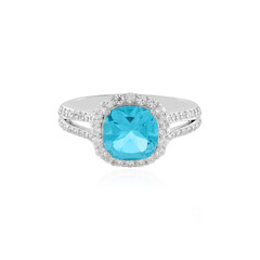 Zilveren ring met een Paraiba Topaas